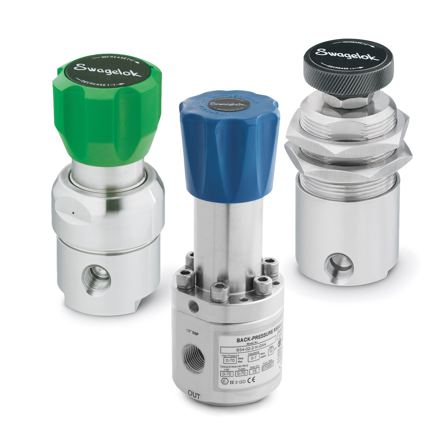 back pressure spring loaded regulator